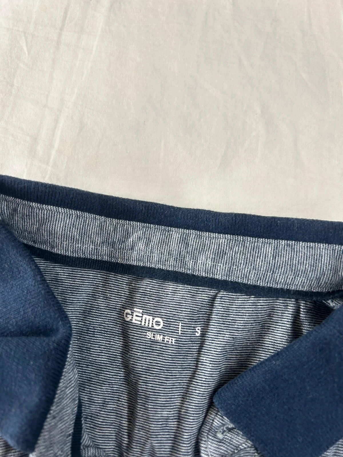 Polo azul marinho cinza gémo slim fit – photo 4